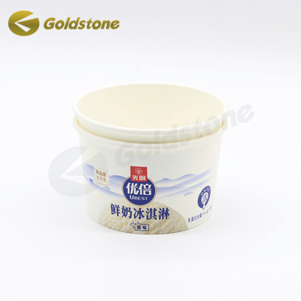 持続可能なゴールドホイル アイスクリーム紙カップ 食品グレード リサイクル紙カップ 3.5オンス 1